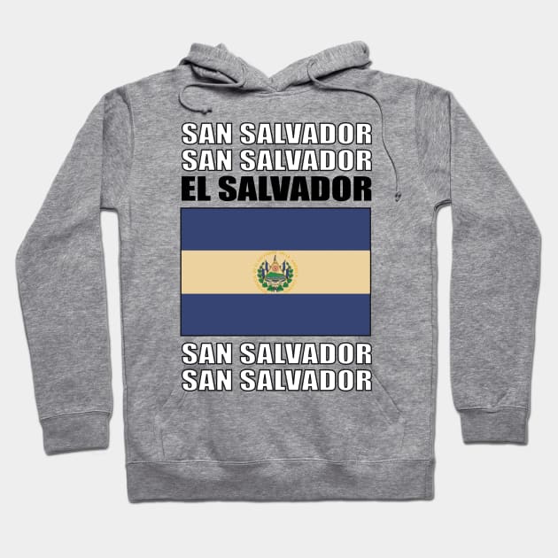 Flag of El Salvador Hoodie by KewaleeTee